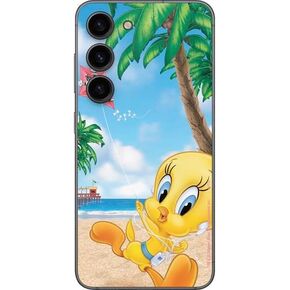 Skinit Phone Secal Skin متوافق مع Samsung Galaxy S23 - Warner Bros Tweety Bird Ipod Design