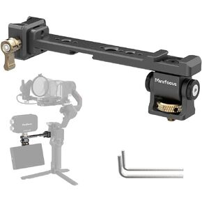 Adjustable Camera Monitor Mount with Quick Release NATO Clamp, Cold Shoe Mount, 360° Rotatable Field Gimbal Monitor Holder for DJI RS 4 Mini/RS 4 / RS 4 Pro/RS 2 / RSC 2 / RS 3 / RS 3 Pro/RS 3 Mini