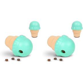 Brightkins Small Ice Cream Cone Treat Dispenser - Dog Toys, Treat Dispenser for Dogs