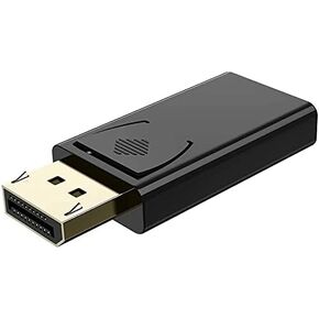 Tecnii DisplayPort إلى محول HDMI لأجهزة سطح المكتب وأجهزة الكمبيوتر المحمولة الممكّنة لـ DisplayPort للاتصال بمحول شاشات HDMI ، متوافق مع Lenovo Dell HP وعلامة تجارية أخرى (متجددة)