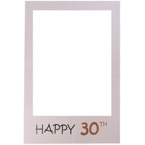 2xhappy 30th Prop Paper Selfie خلفية إطار عيد ميلاد ، 2 أجهزة كمبيوتر