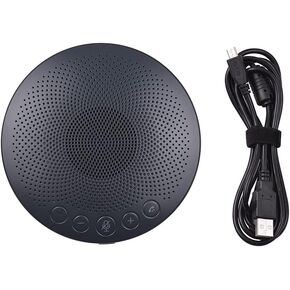 Speakerphone Conference Microphone Omnidirectional Computer Mic 360° Voice Pickup Touch-Sensor Buttons with Mute Key