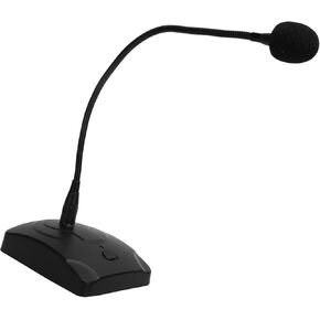 Yctze Podium Gooseneck Microphone with PushtoTalk Feature and 5m XLR Cable, Wired Conference Desktop Mic for Computer, Video and Surround Sound System
