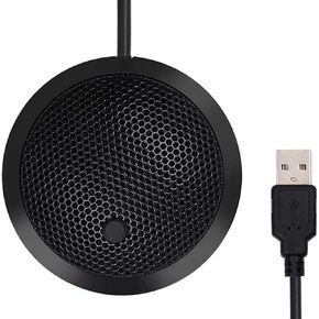 Conference USB Microphone,Omnidirectional Condenser PC Microphone with Mute Button LED Indicator,Plug&Play