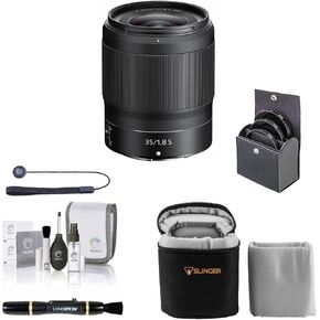 Nikon NIKKOR Z 35mm f/1.8 S Lens, Bundle with ProOptic 62mm Filter Kit, Soft Lens Case, Lens Cleaner, Cleaning Kit, Universal Lens Cap Tether