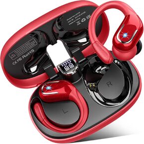 Wireless Earbud, Bluetooth 5.4 Headphones 75Hrs Playtime, Bluetooth Earbuds Deep Bass Noise Cancelling Mic, Over Ear Buds with Sport Earhooks, IP7 Waterproof Wireless Earphones for Workout/Running/Gym