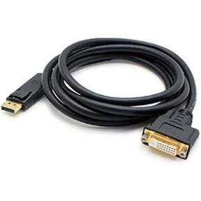 Add On 8in DisplayPort Male to DVI-D Female Black Adapter (Requires DP++) - 100% Compatible and Guaranteed to Work