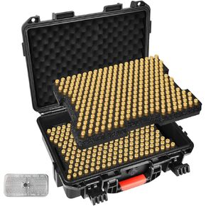 546 Round 9mm Ammo Ammo Case - TSA معتمد من ذخيرة مقاوم للماء 9 مم ، علبة الرصاص لـ 9x19mm parabellum ، 9mm luger ، 380acp ، 38 S & W ، 356 TS & W ،