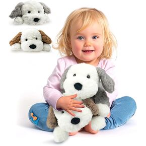BELLOCHIDDO Dog Stuffed Animals - Plush Toys Stuffed Dog, Fluffy Toys First Stuffed Animal, Cute Stuffed Animal, Dog Stuffed Animals for Kids with Chicken Leg Pillow Plush Toy 12 Inches