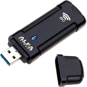 ALFA AWUS036EAC AC1200 WIRELESS USB Wi-Fi Adapter-USB Dongle Adapter for Ultimate Compactness Holder w/Clip & Section Cup
