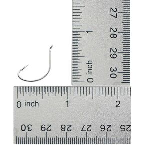Size 8 Sharp 2X Kahle Hooks Nickel Wide Gap - Qty 50
