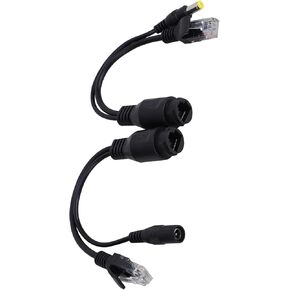 aqxreight 12V Power Over Ethernet Passive POE A Cable Splitter Injector Black Materi This A Sturdy Cable Housing and Even Environments (Black)