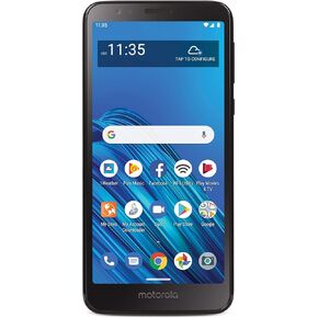 TracFone Motorola Moto E6 4G LTE Prepaid Smartphone (Locked) - Black - 16GB - Sim Card Included - CDMA