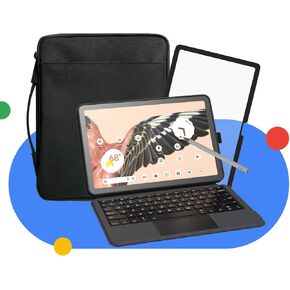EIP Google Pixel Tablet Bundle Pro: Keyboard Case, USI2.0 Stylus, Paper-Feel Screen Protector, and Slim Bag 11 Inch