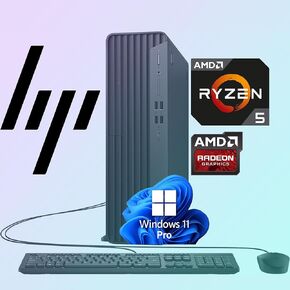 HP Elite SFF G9 Desktop Computer| 6-core 5GHz Ryzen-5 Processor(1.3 Times Faster Than Intel i7-1255U) | 64GB DDR5 RAM, 1TB SSD| WiFi| Bluetooth| HDMI, USB, RJ-45| Windows 11 Pro| W/Wired KB & Mouse