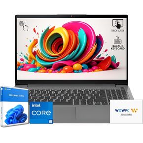 Lenovo IdeaPad 3 Business Laptop with Backlit Keyboard & Touchscreen, Intel Core i5-1235U 10-core Processor, 15.6" FHD, 40GB RAM, 1TB SSD, Fingerprint Reader, Windows 11 Pro, WOWPC Recovery USB