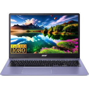 acer Chromebook 15.6in Full HD IPS LCD in Lavender Intel Processor Up to 2.8GHz 4GB DDR4 64GB eMMC Intel 4K Graphics 6th Gen WiFi Webcam Chrome OS (CB315P - Renewed)