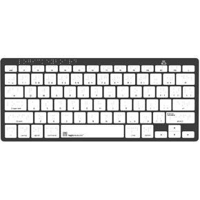 Logickeyboard with Braille 6 dot Alphabet • Including LogicLight™ Keyboard Lamp • USB Wired • Built-in USB Hub • Compatible to Windows PC