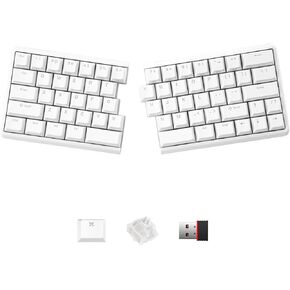 Lite: Wireless Ergonomic Split Mechanical Keyboard Hot Swappable, Compact 60% Layout, PBT Keycaps Programmable for Mac & Windows(Linear,New Standard Version)