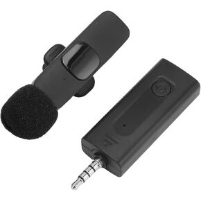 Youthink Lavalier Lavalier Microphone Microphone اللاسلكي اللاسلكي ، إلغاء Clamp/Holder على MIC للتسجيل المباشر ، والتوصيل والتشغيل للبث عبر الإنترنت ، ومدونة الفيديو ، ومقابلة ، مواد ABS