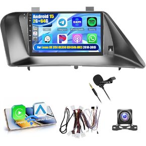 Android Car Stereo for Lexus RX 350 RX350 RX450h MK3 2010-2015 with 9 Inch Touch Screen Wireless CarPlay Android Auto Bluetooth 2GB+64GB EQ 26UI Split Screen AHD Rear Camera