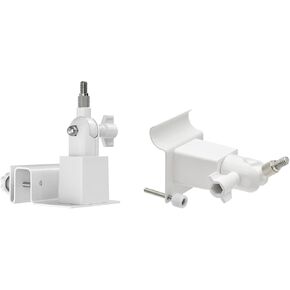 Holicfun Solar Panel Gutter Mount and Camera Vinyl Siding Mount Bundle - Fits Ring, Blink, Eufy, Arlo, Wyze, and More - White