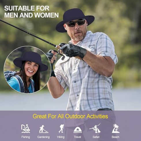 Fishing Hat for Men & Women, Quick-Drying Wide-Brimmed Sun Hat, UV Protection - Lightweight Bucket Hat for Hiking, Camping in Saudi Arabia
