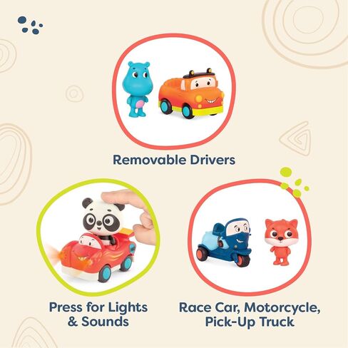 B. toys- Mini Riders- Cars & Animal Characters – Smart Car, Police Car, Van – Toy Cars for Toddlers, Kids – Lights & Sounds – 12 Months + in Saudi Arabia