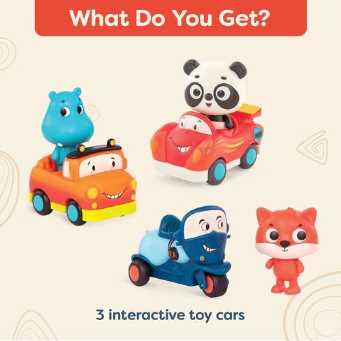 B. toys- Mini Riders- Cars & Animal Characters – Smart Car, Police Car, Van – Toy Cars for Toddlers, Kids – Lights & Sounds – 12 Months + in Saudi Arabia
