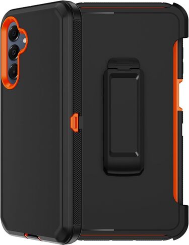 RubCase for Samsung Galaxy A16 5G Case with Belt Clip Holster,2X Screen Protector,Heavy Duty Military Grade Full Body Shockproof Dust-Proof Rugged Protective Cover for Samsung Galaxy A16 (Orange) in Kuwait