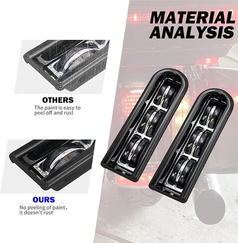 HDBUBALUS Rear Saddlebag Accent LED Insert Filler Support Tail Brake Light Fit for Harley Touring FLHTCU/L Electra Glide FLHT/L Road Glide FLTRUSE CVO FLHR Road King 2014-2020 (Black) in Saudi Arabia