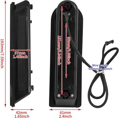 HDBUBALUS Rear Saddlebag Accent LED Insert Filler Support Tail Brake Light Fit for Harley Touring FLHTCU/L Electra Glide FLHT/L Road Glide FLTRUSE CVO FLHR Road King 2014-2020 (Black) in Saudi Arabia