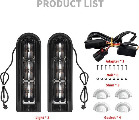 HDBUBALUS Rear Saddlebag Accent LED Insert Filler Support Tail Brake Light Fit for Harley Touring FLHTCU/L Electra Glide FLHT/L Road Glide FLTRUSE CVO FLHR Road King 2014-2020 (Black) in Saudi Arabia