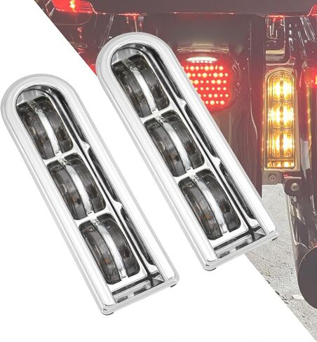 HDBUBALUS Rear Saddlebag Accent LED Insert Filler Support Tail Brake Light Fit for Harley Touring FLHTCU/L Electra Glide FLHT/L Road Glide FLTRUSE CVO FLHR Road King 2014-2020 (Black) in Saudi Arabia