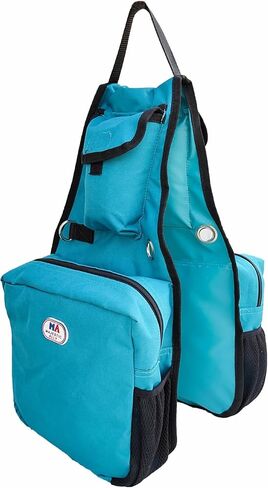 Majestic Ally Insulated Eco Saddle Bag with Mesh Pockets -Black in Saudi Arabia