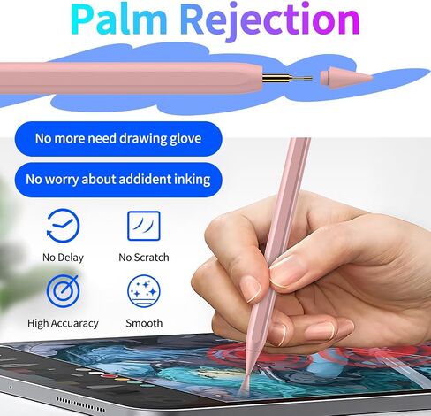 Stylus Pen for iPad, Fast Charging Pencil for Apple iPad with Palm Rejection, Tilt Sensitivity, Work for iPad Air 3/4/5, iPad Mini 5/6, iPad 6/7/8/9/10, iPad Pro 11" and 12.9", Austere Black in Saudi Arabia