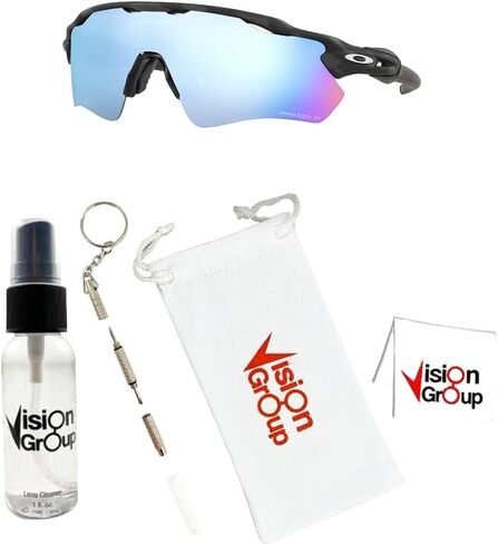 Oakley OO9208 Radar Ev Path Sunglasses+ Vision Group Accessories Bundle for mens (Polished White/ Fire Iridium (920816) in Saudi Arabia