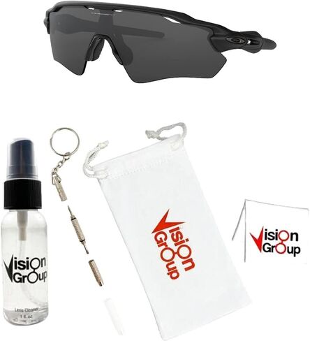 Oakley OO9208 Radar Ev Path Sunglasses+ Vision Group Accessories Bundle for mens (Polished White/ Fire Iridium (920816) in Saudi Arabia