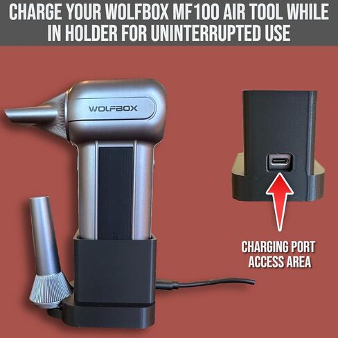 حامل المنظم متوافق مع Wolfbox MF100 Duster Air Duster ، Caddy Storage Caddy مع الوصول إلى ميناء الشحن ، حامل مرفق الأدوات in Saudi Arabia