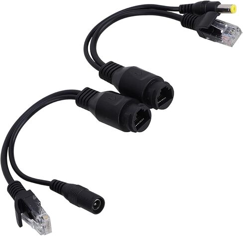AQXREIGHT 12V الطاقة على Ethernet السلبي Poe A Cable Splitter Injector Black Materi هذا هو مساكن كابل قوية وحتى البيئات (أسود) in Saudi Arabia