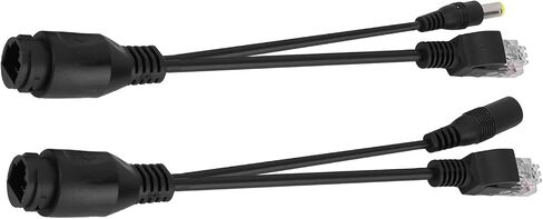 AQXREIGHT 12V الطاقة على Ethernet السلبي Poe A Cable Splitter Injector Black Materi هذا هو مساكن كابل قوية وحتى البيئات (أسود) in Saudi Arabia