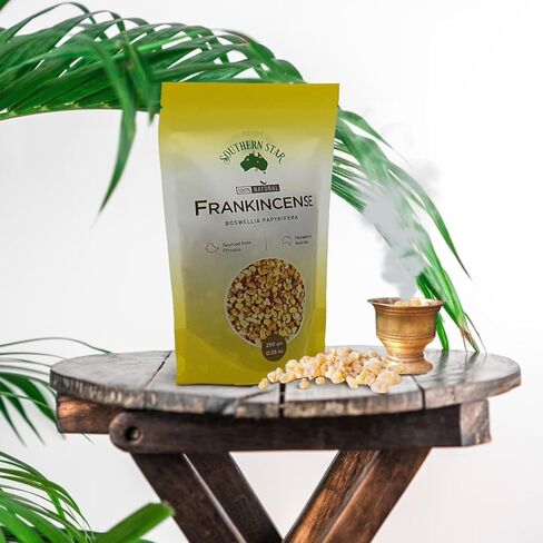 راتنج اللبان الأصلي من Southern Star - اللبان الطبيعي الفاخر بنسبة 100% من اليونان، أحجار البخور التقليدية المصنوعة يدويًا للعلاج بالروائح والتأمل والاحتفالات الدينية واليوجا، 250 جم in Kuwait