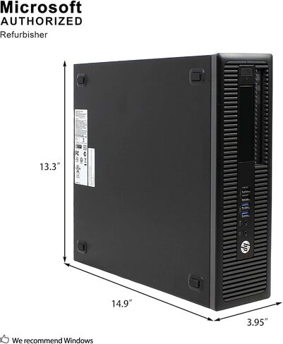 HP Prodesk 600 G1 SFF Slim Business Desktop Computer ، Intel I5-4570 حتى 3.60 جيجاهرتز ، ذاكرة الوصول العشوائي 8 جيجا بايت ، 256 جيجابايت SSD ، DVD ، USB 3.0 ، Windows 10 Pro 64 بت (متجدد) in Kuwait