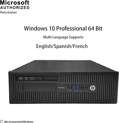 HP Prodesk 600 G1 SFF Slim Business Desktop Computer ، Intel I5-4570 حتى 3.60 جيجاهرتز ، ذاكرة الوصول العشوائي 8 جيجا بايت ، 256 جيجابايت SSD ، DVD ، USB 3.0 ، Windows 10 Pro 64 بت (متجدد) in Kuwait
