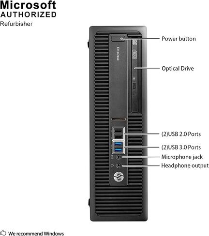 HP Prodesk 600 G1 SFF Slim Business Desktop Computer ، Intel I5-4570 حتى 3.60 جيجاهرتز ، ذاكرة الوصول العشوائي 8 جيجا بايت ، 256 جيجابايت SSD ، DVD ، USB 3.0 ، Windows 10 Pro 64 بت (متجدد) in Kuwait