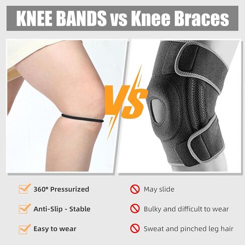 2 PCS Silicone Patella Knee Band for Basketball Patella Tendon Suver in Kuwait