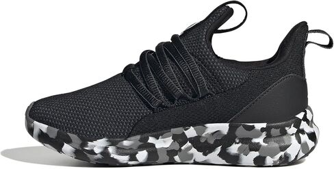 adidas Lite Racer Adapt 7.0 Sneaker, Black/Black/Grey, 13 US Unisex Little Kid in Saudi Arabia