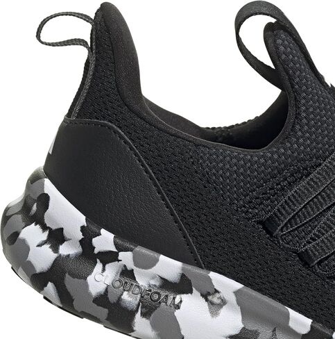 adidas Lite Racer Adapt 7.0 Sneaker, Black/Black/Grey, 13 US Unisex Little Kid in Saudi Arabia