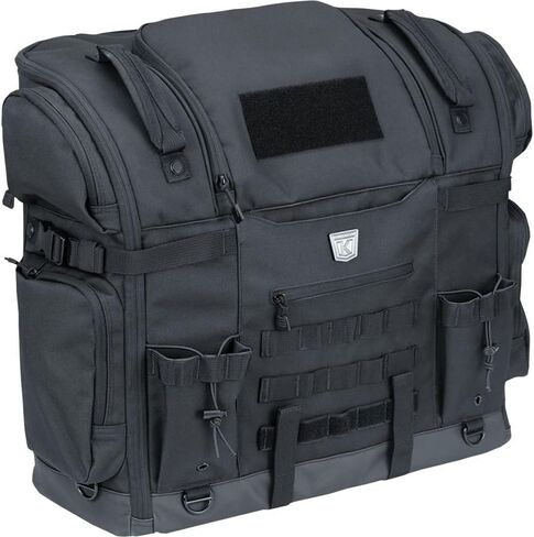 Kuryakyn 5723 Titan Pet Palace: Portable Weather Resistance and Heat Reducing Motorcycle Dog/Cat Carrier Crate for Touring Seat, Black Large in Saudi Arabia