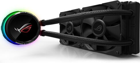 Asus ROG RYUO 240 RGB AIO Liquid CPU Cooler 240mm Radiator Dual 120mm 4-Pin PWM Fan with OLED Panel & Fan Control 1.77" in Saudi Arabia